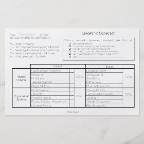 Leadership Scorecard Flyer