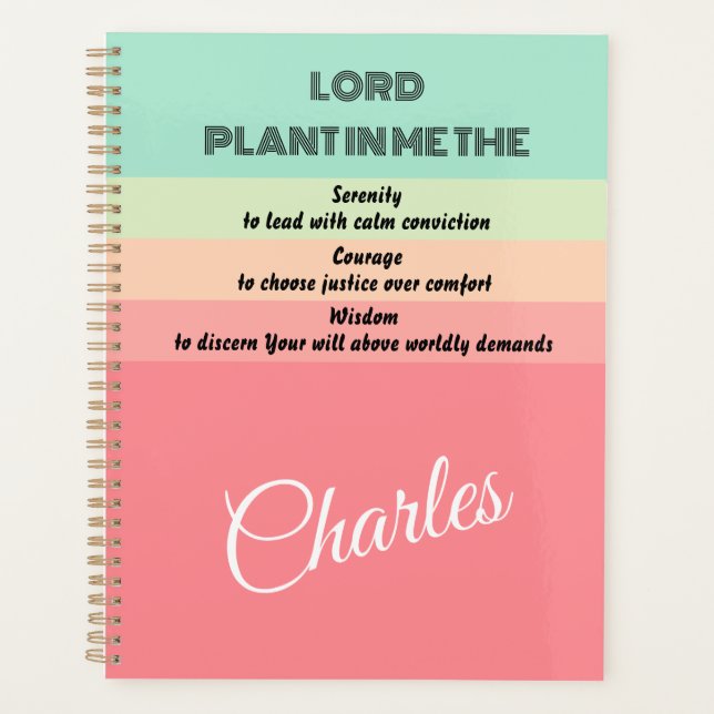 Leadership Serenity Courage Wisdom Planner (Front)