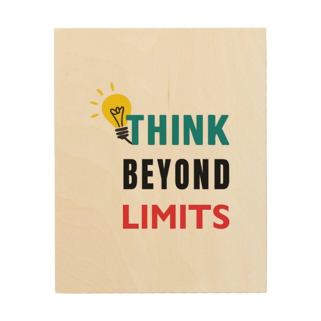 Leadership & Success Mindset Quote | Wood Wall Art (Front)