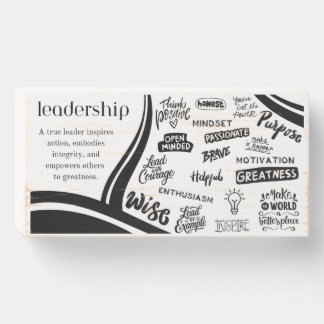 LEADERSHIP WOOD BOX SIGN