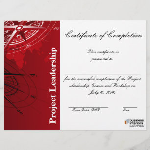 Leadership workshop certificate of completion