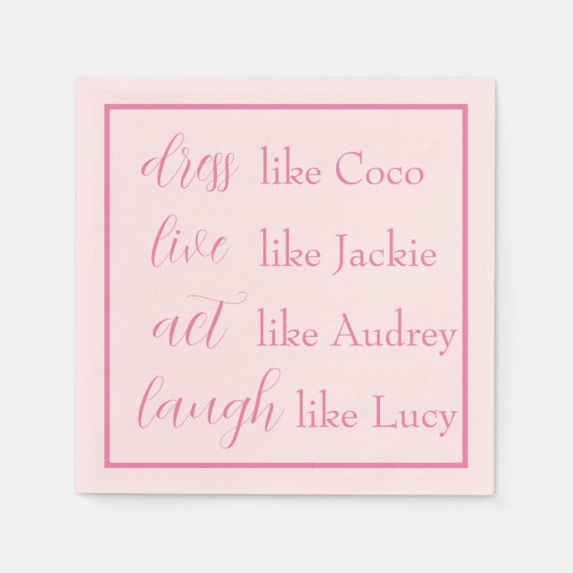 Leading Ladies Cocktail Napkins (Front)