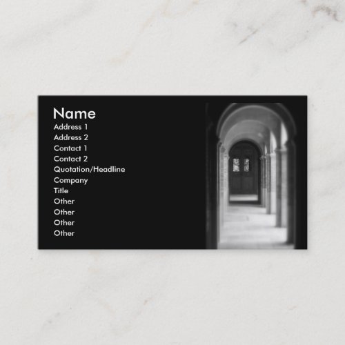 Leading to the gate/ Profile Card Business Card Template