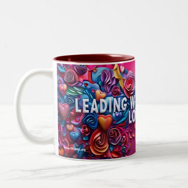 Leading With Love - Blackcurrant Mug (Left)