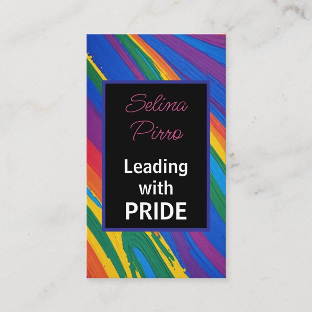 Leading with Pride Business Card (Front)
