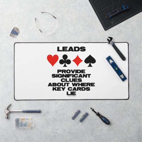 Leads Provide Significant Clues About Key Cards Desk Mat