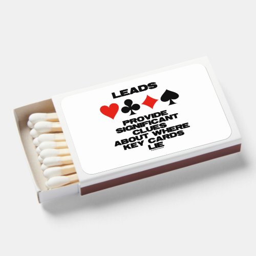 Leads Provide Significant Clues About Key Cards Matchboxes