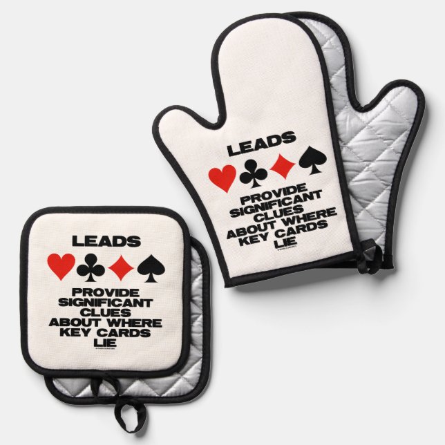 Leads Provide Significant Clues About Key Cards Oven Mitt & Pot Holder Set (Front/Back)