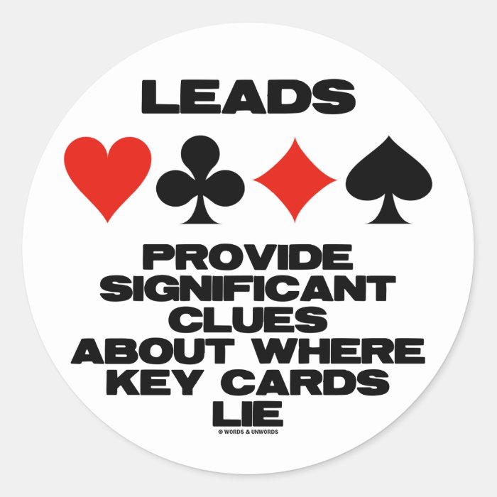 Leads Provide Significant Clues About Key Cards Sticker