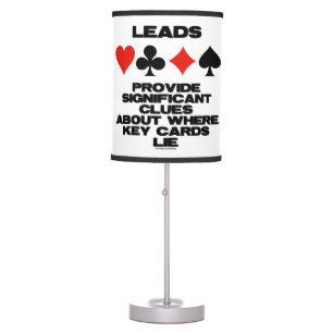 Leads Provide Significant Clues About Key Cards Table Lamp