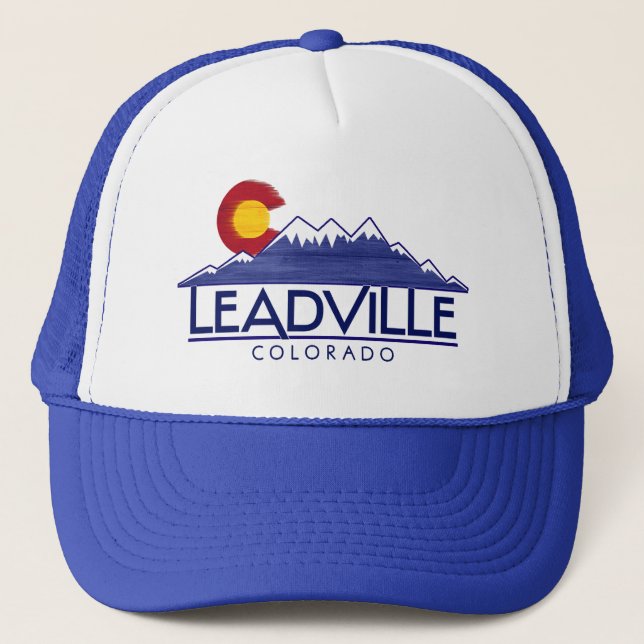 Leadville Colorado wood mountains hat (Front)