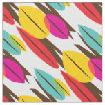 Leaf Abstract Retro Multicolored Pattern Fabric