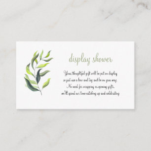 Leaf Accent Display Shower Enclosure Card