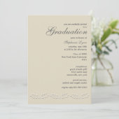Leaf Accents Graduation Invitation (Standing Front)