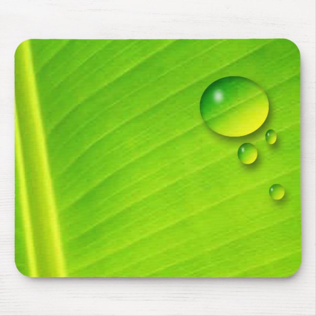 leaf and droplets mouse pad (Front)