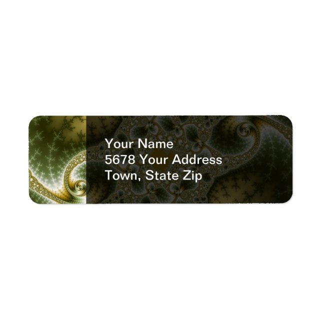 Leaf And Gold - Fractal Art Label (Front)