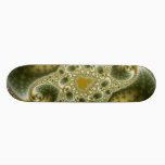 Leaf And Gold - Fractal Art Skateboard Deck