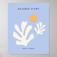 Leaf And Sun Cut Outs Abstract Shapes Pastel Blue
