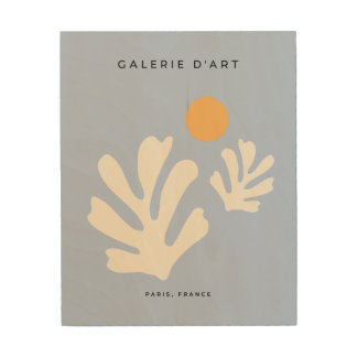 Leaf And Sun Cut Outs Abstract Shapes Pastel Blue Wood Wall Art