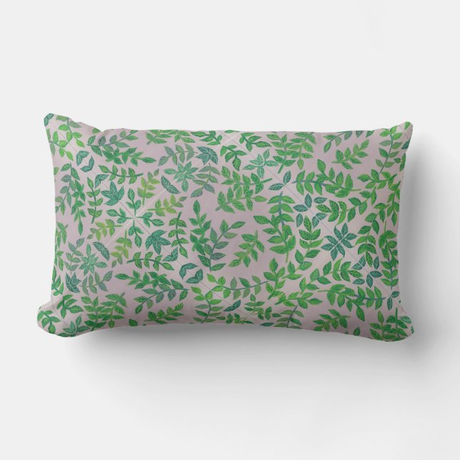 Leaf and Vine Lumbar Pillow (Front)