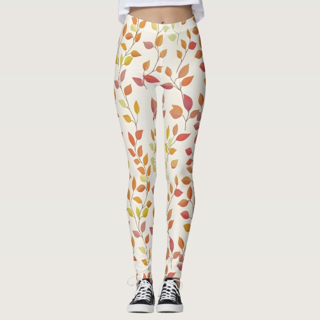 Leaf Autumn Colors Leggings (Front)