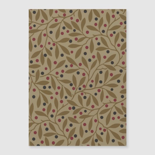 Leaf Berry Classic Colorful Pretty Pattern Art (Front)