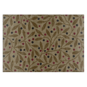 Leaf Berry Classic Colorful Pretty Pattern Art Cutting Board
