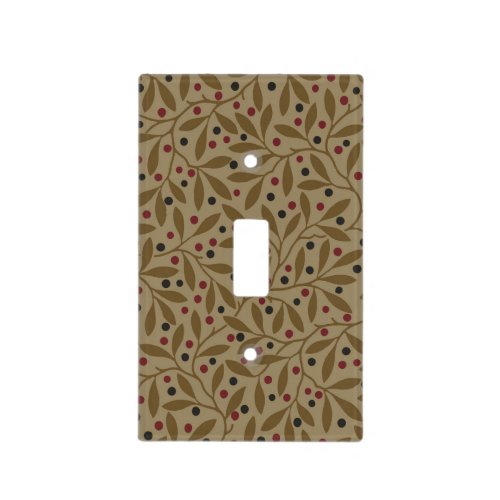 Leaf Berry Classic Colorful Pretty Pattern Art Light Switch Cover