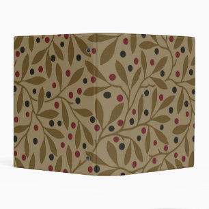 Leaf Berry Classic Colorful Pretty Pattern Art Mini Binder