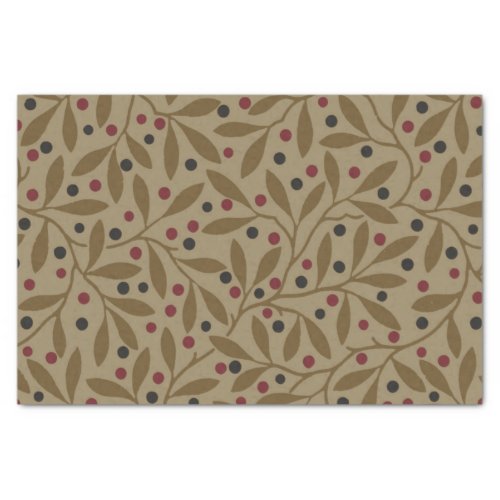 Leaf Berry Classic Colorful Pretty Pattern Art Tissue Paper