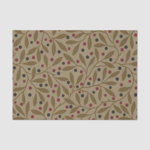 Leaf Berry Classic Colorful Pretty Pattern Art Tissue Paper