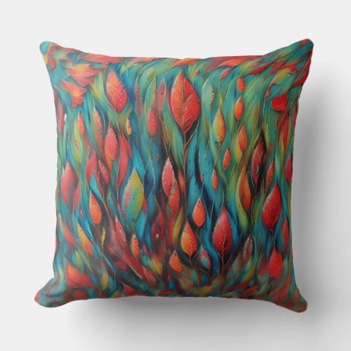 Leaf Blessing Throw Pillow