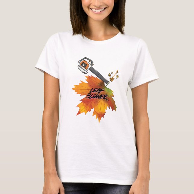 Leaf Blower Fall Costume T-Shirt (Front)