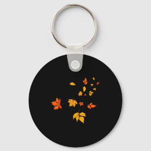 Leaf Blower Fall Leaves Funny Halloween Couple Mat Keychain