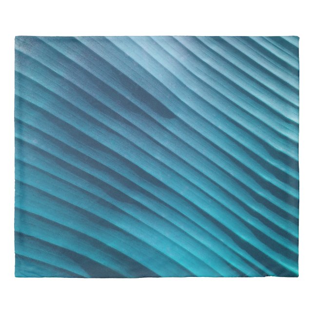 Leaf Blue Diagonal Duvet Cover (Front)