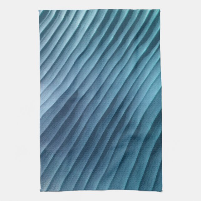 Leaf Blue Diagonal Towel (Vertical)