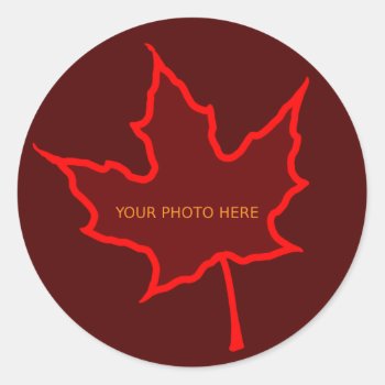 Leaf Border Classic Round Sticker by scribbleprints at Zazzle