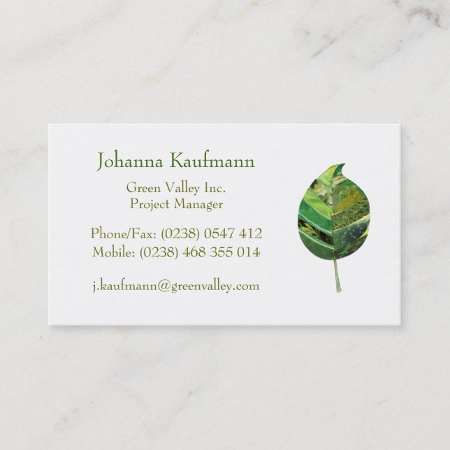 Leaf Business Card (Front)