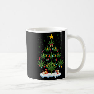 Leaf Christmas Tree Weed Stoner Xmas Premium Coffee Mug