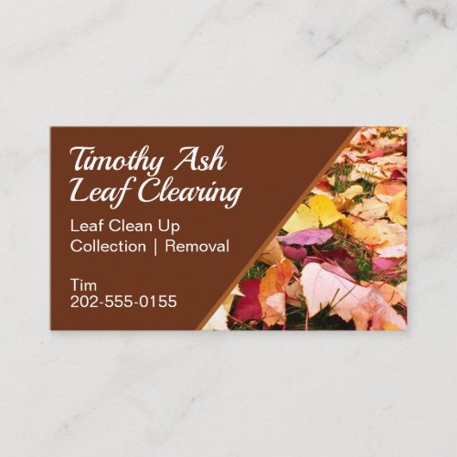 Leaf Clearing Removal Business Card