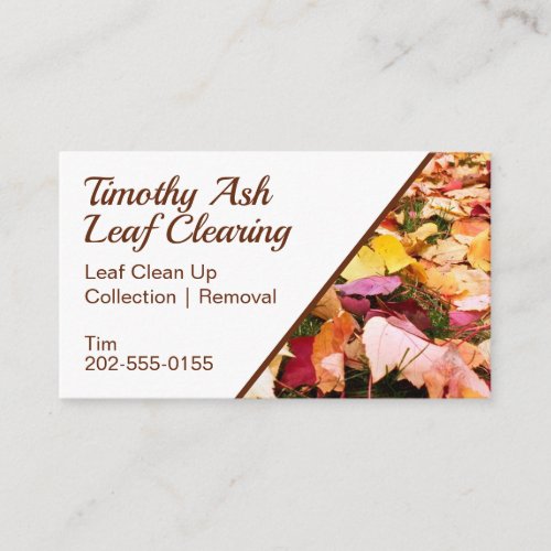 Leaf Clearing Removal Business Card