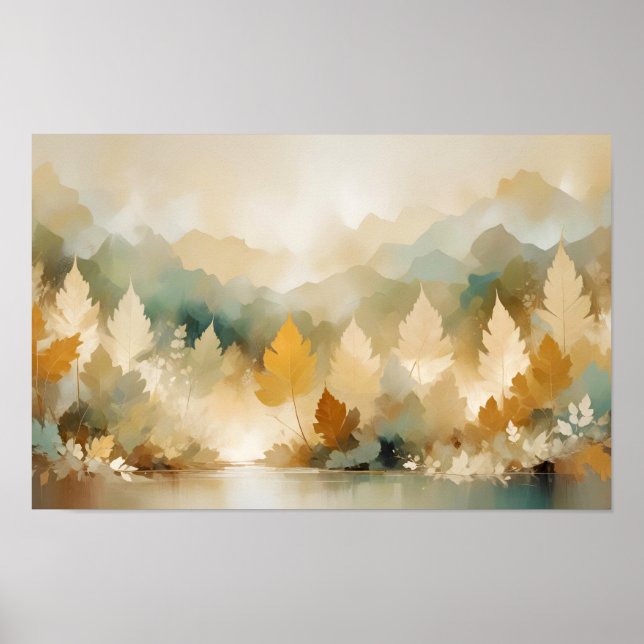 Leaf Close-up Calm Tranquil Nature Season Poster (Front)