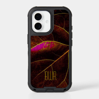 Leaf Closeup in Burgundy iPhone 17 Case