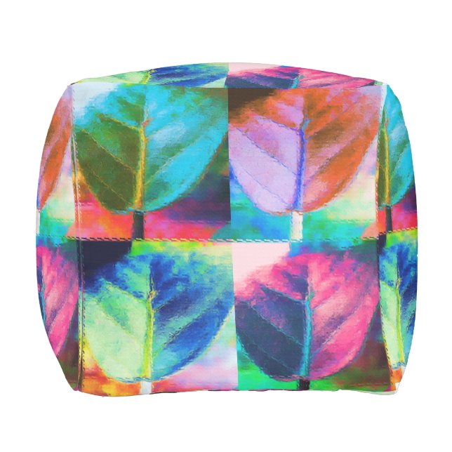 Leaf Colors Outdoor Pouf (Front)