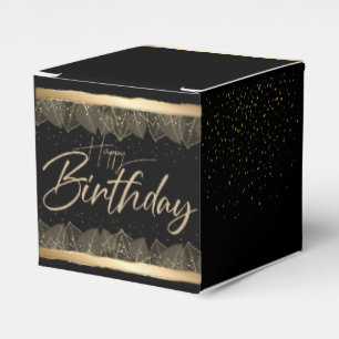 leaf-compliant black favor boxes