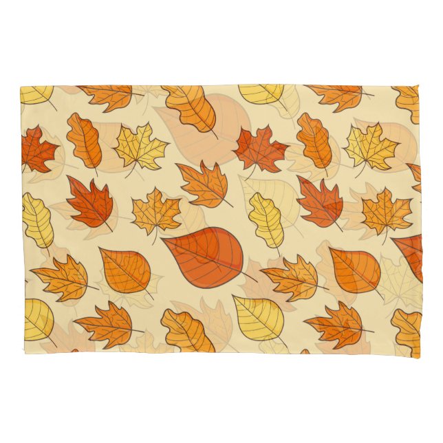 Leaf Concept: Autumn Symbol Pattern Pillow Case (Front)