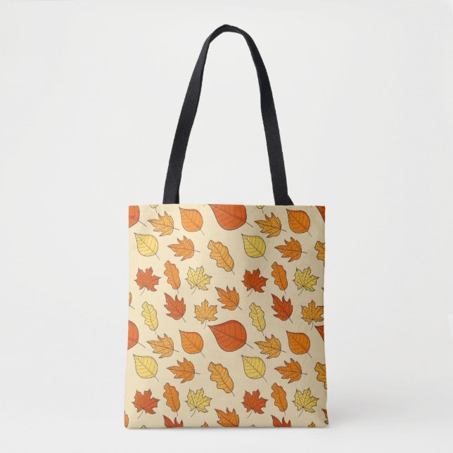 Leaf Concept: Autumn Symbol Pattern Tote Bag (Front)