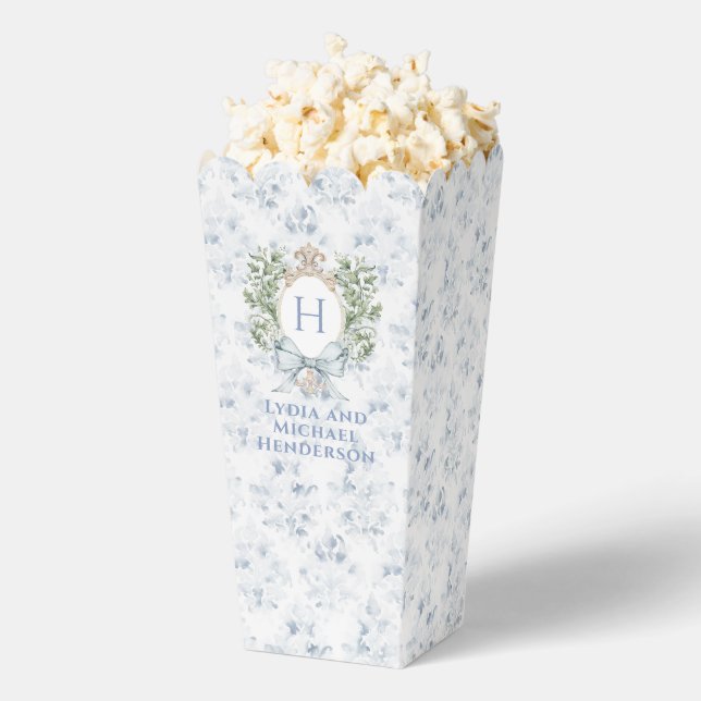 Leaf Crest w/ Bow | Wedding Favor Boxes (Popped)