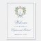 Leaf Crest w/ Bow Wedding Welcome