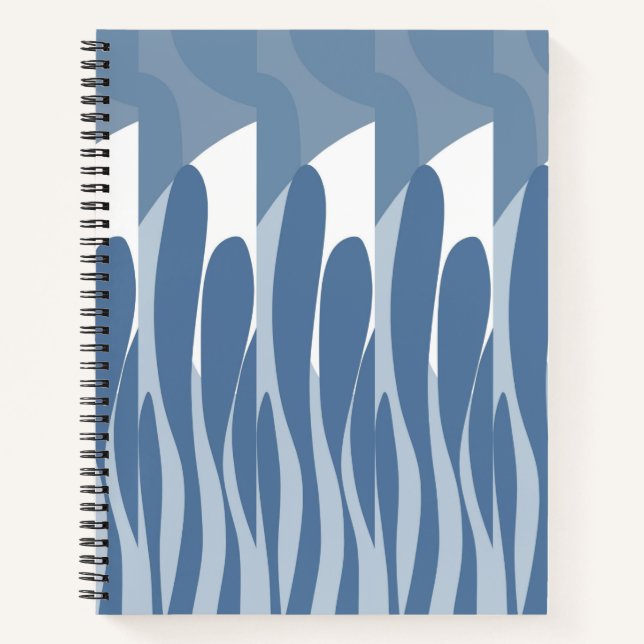 Leaf & Curved abstract Notebook (Front)